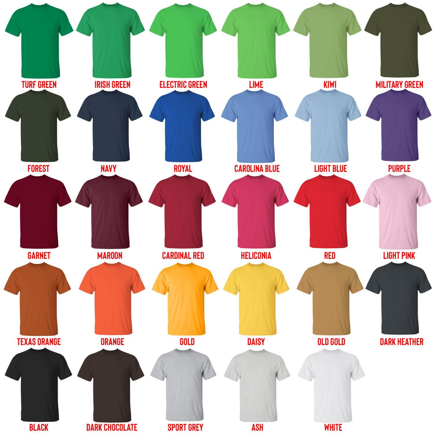 t shirt color chart - Terraria UK Shop