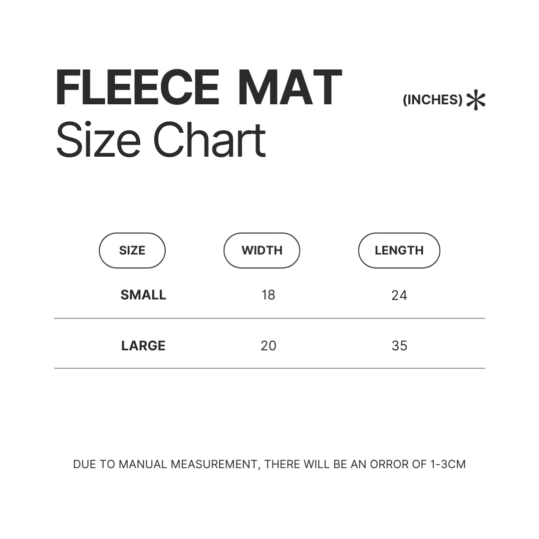 Fleece Mat Size Chart - Terraria UK Shop