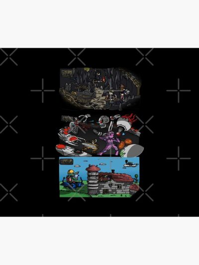 Alternative view of Retro Terraria Indie Game Halloween Tapestry