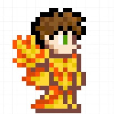 Alternative view of Terraria Pixel Art Solar Flare Armor Fan Art Tote Bag