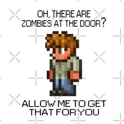Alternative view of Terraria Game Character Oh There Are Zombies At The Door Tote Bag