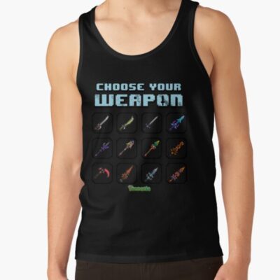 Alternative view of Terraria Game Choose Your Weapon Tank Top