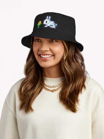 Alternative view of Terraria Rabbit And Flower Bucket Hat