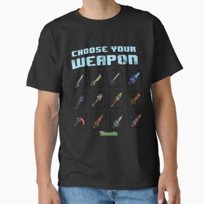 Alternative view of Terraria Game Choose Your Weapon T-shirt