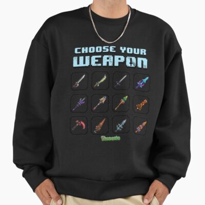 Alternative view of Terraria Game Choose Your Weapon Sweatshirt