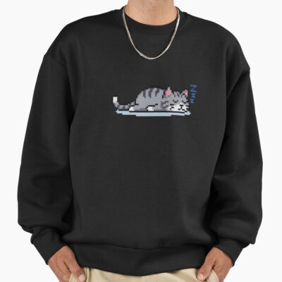 Alternative view of Terraria Sleepy Cat Pixel Art Sweatshirt