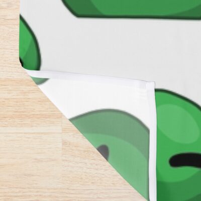 Alternative view of Sleepy Green Terraria Slime Drawing Shower Curtain