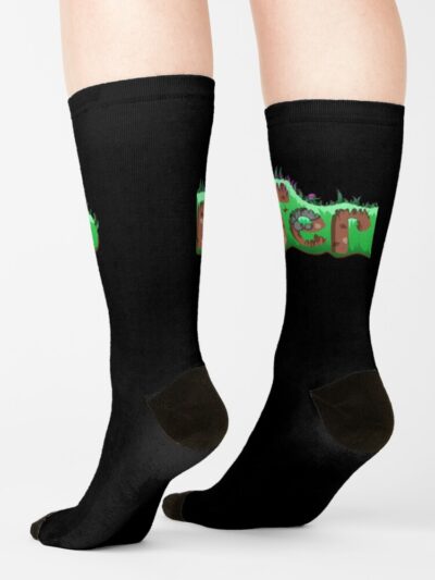 Alternative view of Essential Terraria Game Logo Christmas Socks
