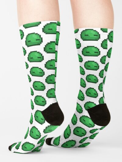 Alternative view of Sleepy Green Terraria Slime Socks